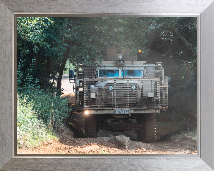 Mastiff Protected Patrol Vehicle 2024 British Army Vehicle Photo Print Wall Art Military Decor UK Posters, Prints, & Visual Artwork Hampshire Prints 10 x 8 Silver Frame No