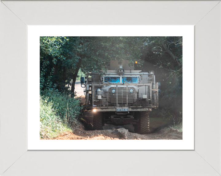 Mastiff Protected Patrol Vehicle 2024 British Army Vehicle Photo Print Wall Art Military Decor UK Posters, Prints, & Visual Artwork Hampshire Prints 10 x 8 White Frame Yes