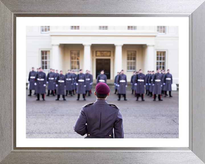 British Army Parachute regiment on parade Photo Print Wall Art Military Decor Posters, Prints, & Visual Artwork Hampshire Prints 10 x 8 Silver Frame Yes