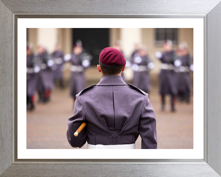 British Army Parachute regiment on parade Photo Print Wall Art Military Decor Poster Posters, Prints, & Visual Artwork Hampshire Prints 10 x 8 Silver Frame Yes