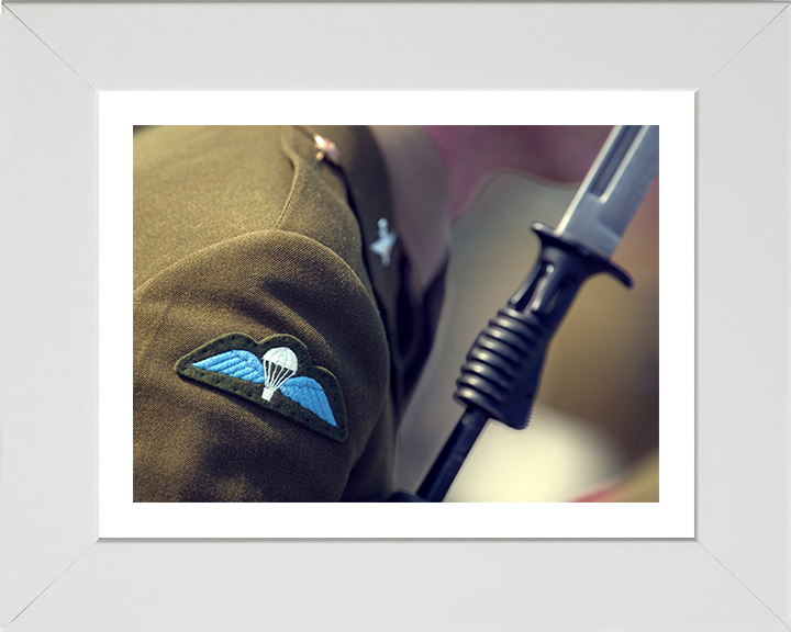 Army Parachutist Wings Closesup Photo Print - British Army Posters, Prints, & Visual Artwork Hampshire Prints 10 x 8 White Frame Yes