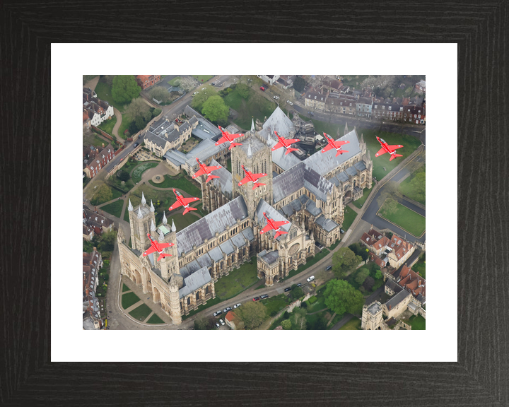 RAF Red Arrows Above Lincoln Cathedral Roof April 2024