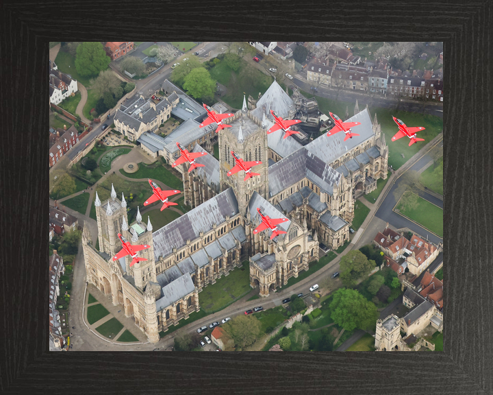 RAF Red Arrows Above Lincoln Cathedral Roof April 2024