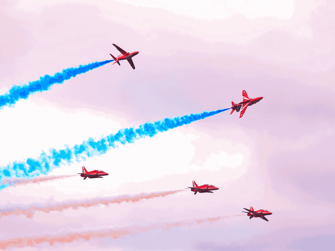 RAF Red Arrows Blue Smoke Climb Jordanstown June 2024