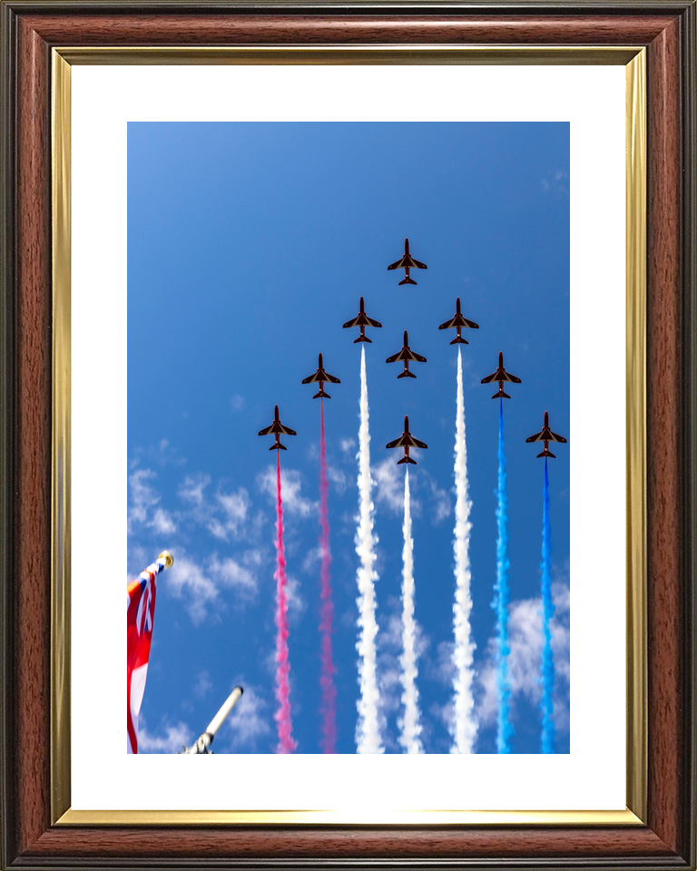 RAF Red Arrows Edinburgh Tattoo Flypast August 2023