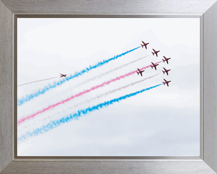 RAF Red Arrows Eight Hawks Climbing Jordanstown June 2024
