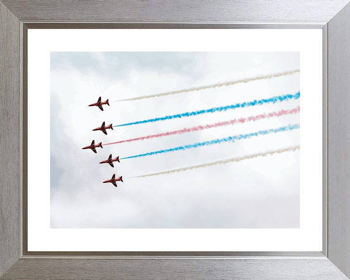 RAF Red Arrows Five Hawks Colour Smoke Jordanstown June 2024