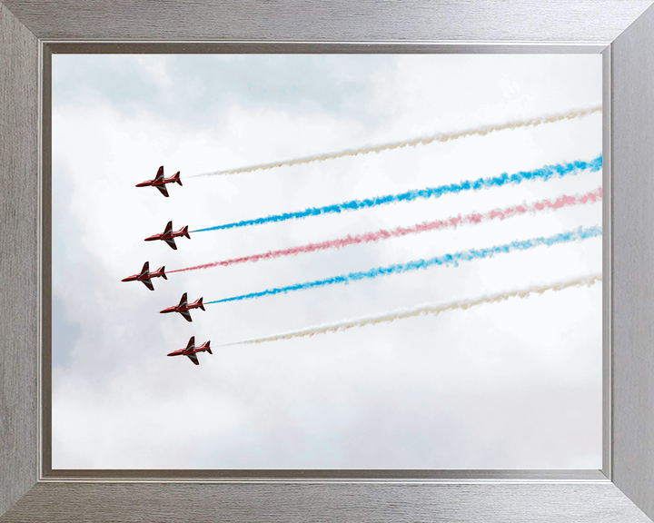 RAF Red Arrows Five Hawks Colour Smoke Jordanstown June 2024
