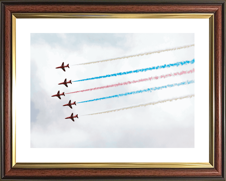 RAF Red Arrows Five Hawks Colour Smoke Jordanstown June 2024