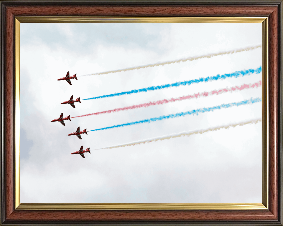 RAF Red Arrows Five Hawks Colour Smoke Jordanstown June 2024