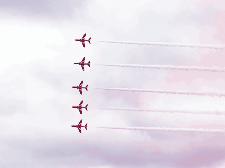 RAF Red Arrows Five Hawks Jordanstown June 2024