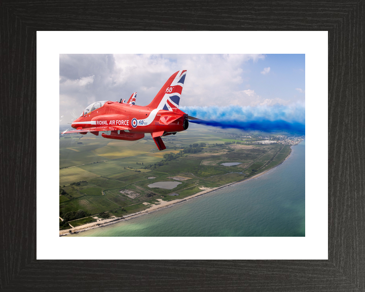 RAF Red Arrows Hawk Blue Smoke Normandy Coast D-Day 80 June 2024