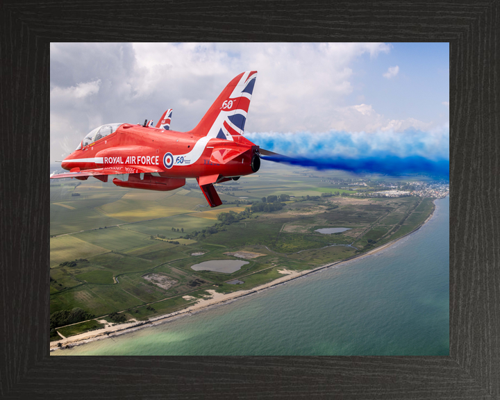 RAF Red Arrows Hawk Blue Smoke Normandy Coast D-Day 80 June 2024