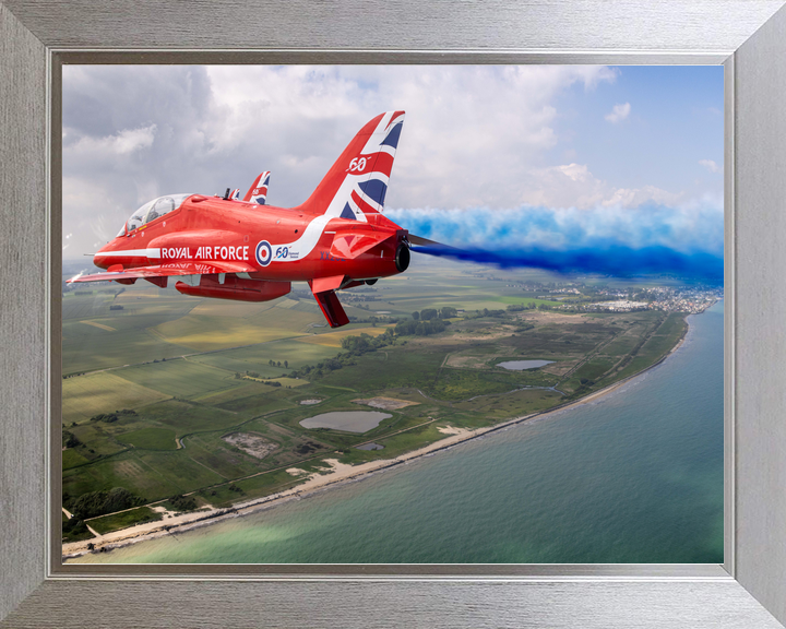 RAF Red Arrows Hawk Blue Smoke Normandy Coast D-Day 80 June 2024