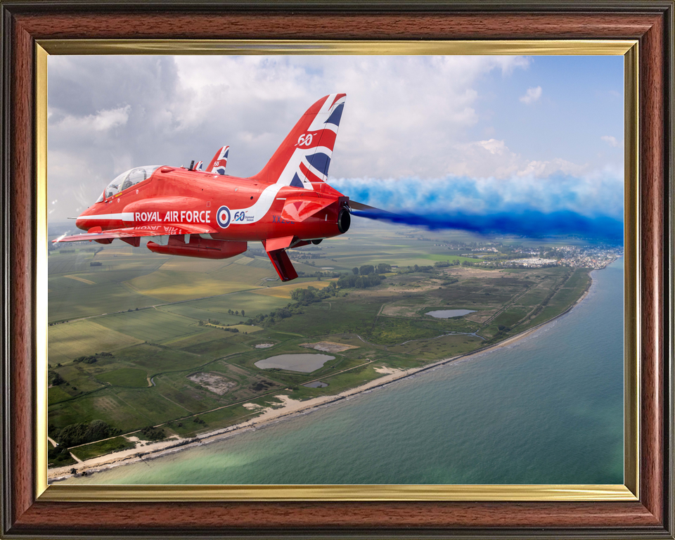 RAF Red Arrows Hawk Blue Smoke Normandy Coast D-Day 80 June 2024