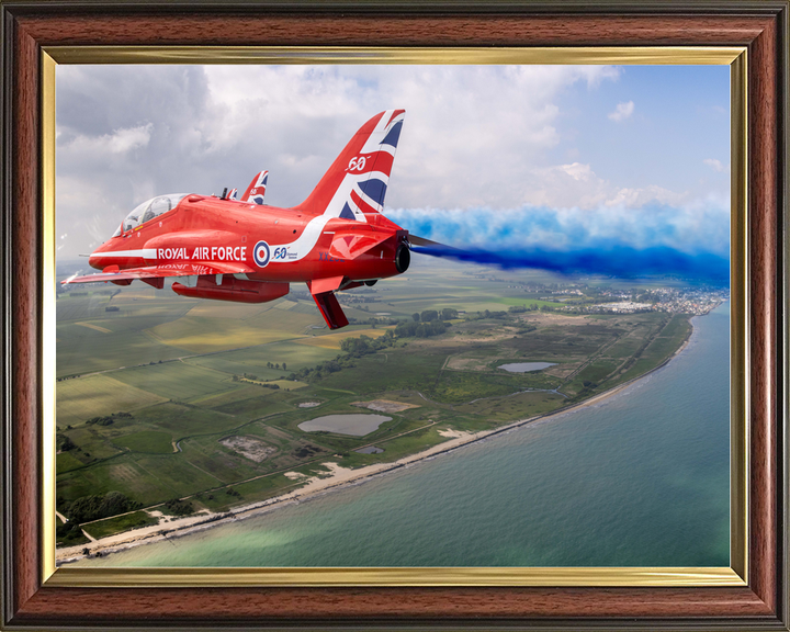RAF Red Arrows Hawk Blue Smoke Normandy Coast D-Day 80 June 2024