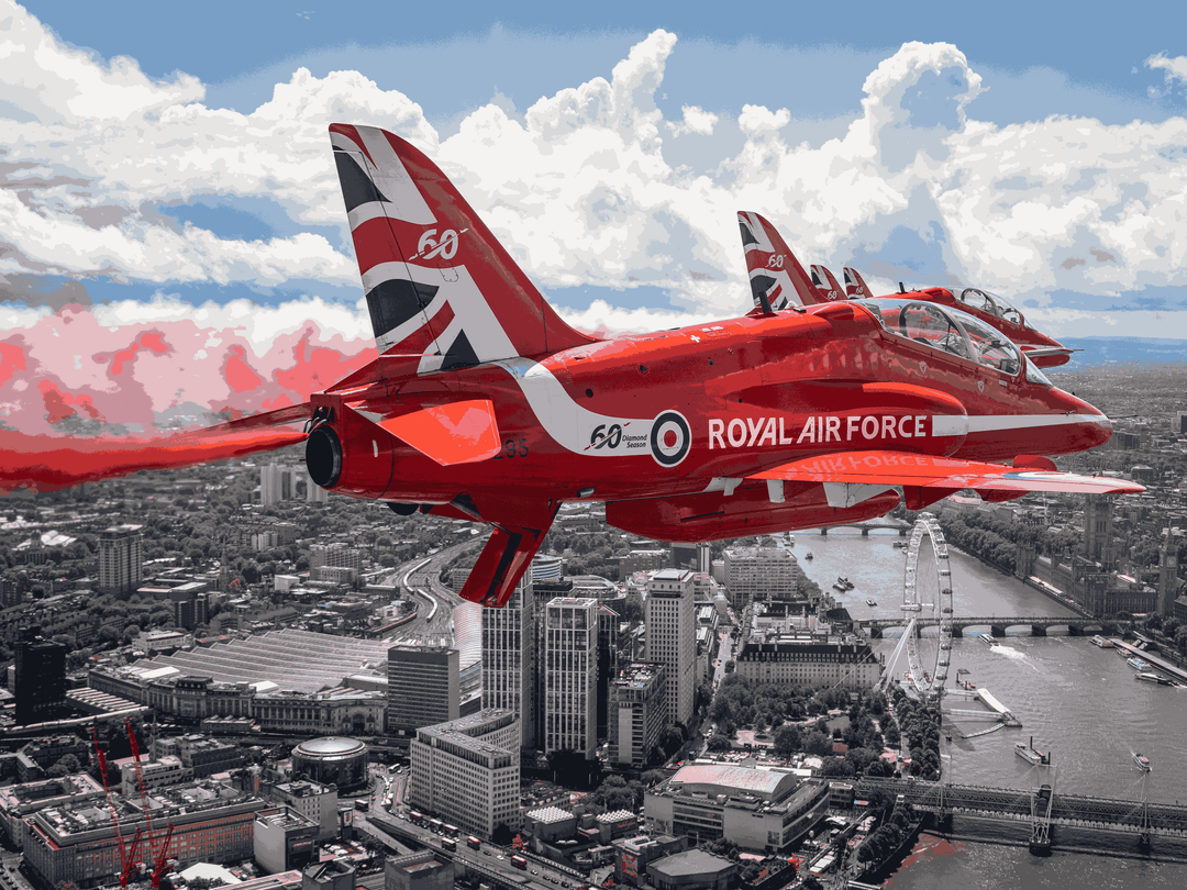 RAF Red Arrows King’s Birthday London Eye June 2024