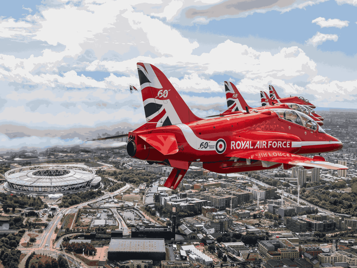 RAF Red Arrows King’s Birthday London Stadium June 2024