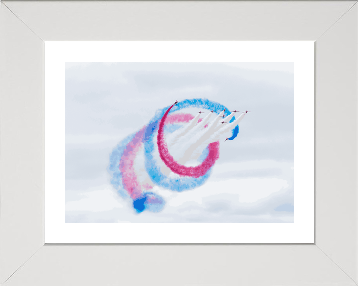 RAF Red Arrows Nine Hawks Smoke Rings Jordanstown June 2024