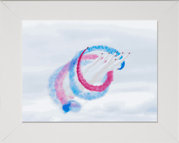 RAF Red Arrows Nine Hawks Smoke Rings Jordanstown June 2024