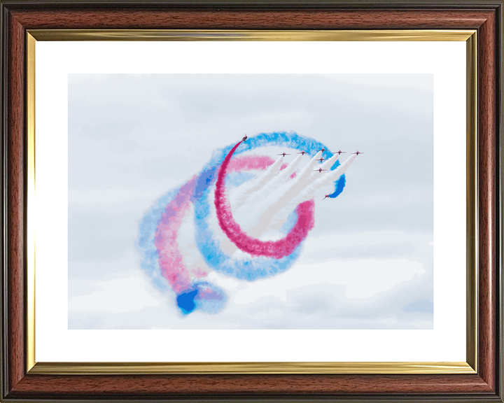 RAF Red Arrows Nine Hawks Smoke Rings Jordanstown June 2024