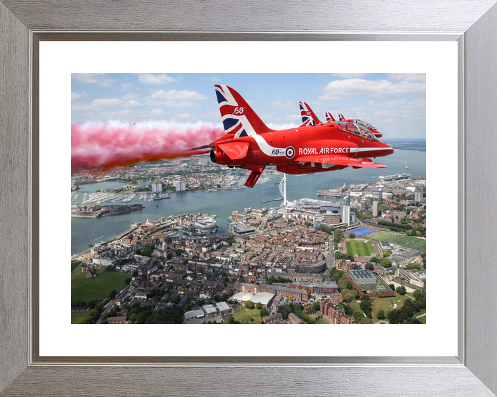 RAF Red Arrows Red Smoke Spinnaker Tower Portsmouth June 2024