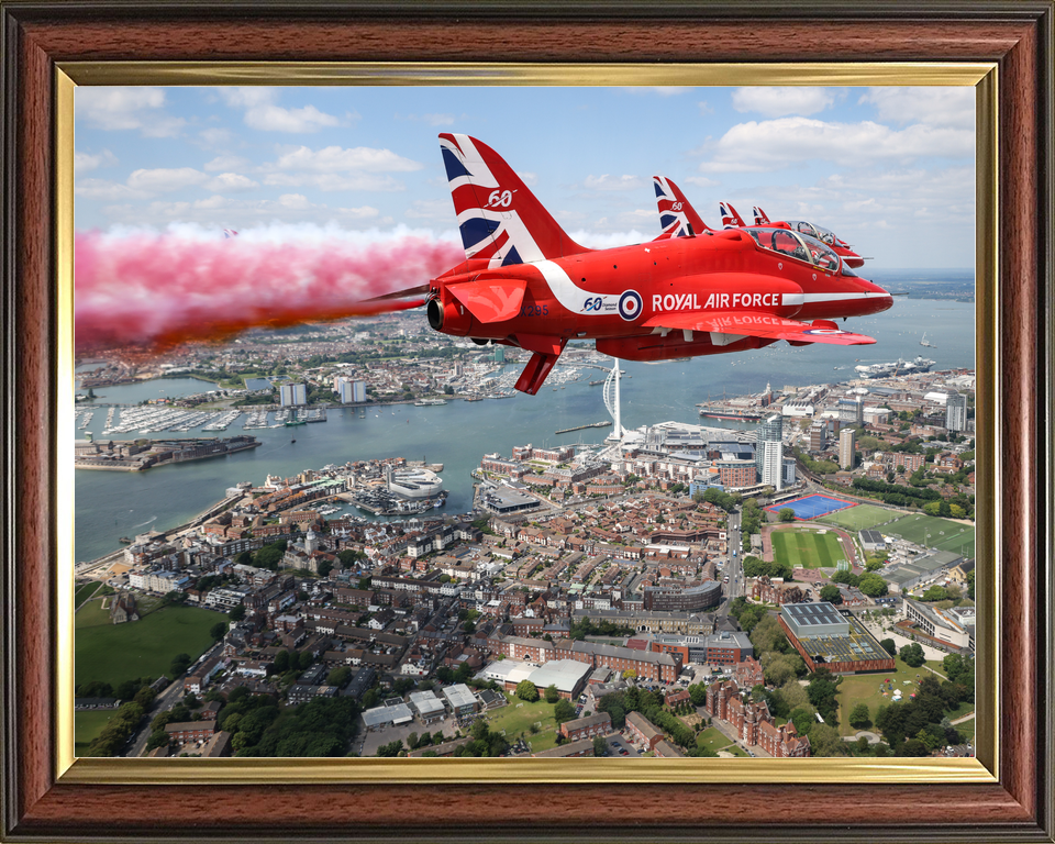 RAF Red Arrows Red Smoke Spinnaker Tower Portsmouth June 2024
