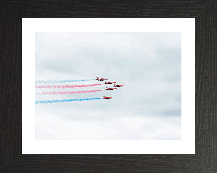 RAF Red Arrows Red White Blue Smoke Jordanstown June 2024