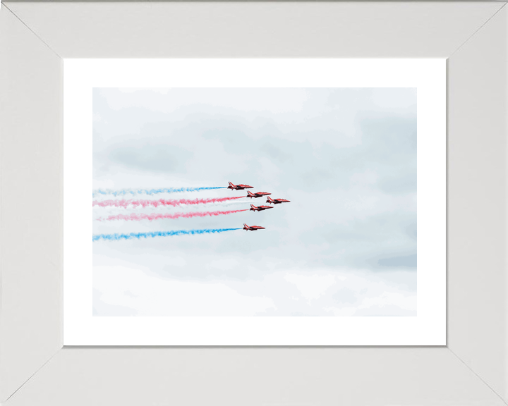 RAF Red Arrows Red White Blue Smoke Jordanstown June 2024
