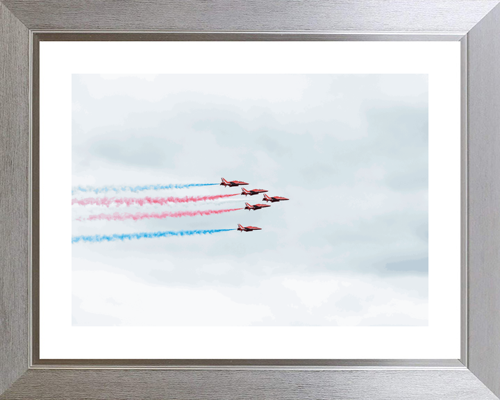 RAF Red Arrows Red White Blue Smoke Jordanstown June 2024