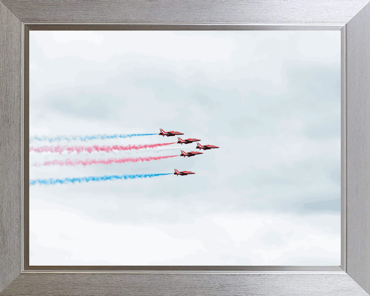 RAF Red Arrows Red White Blue Smoke Jordanstown June 2024