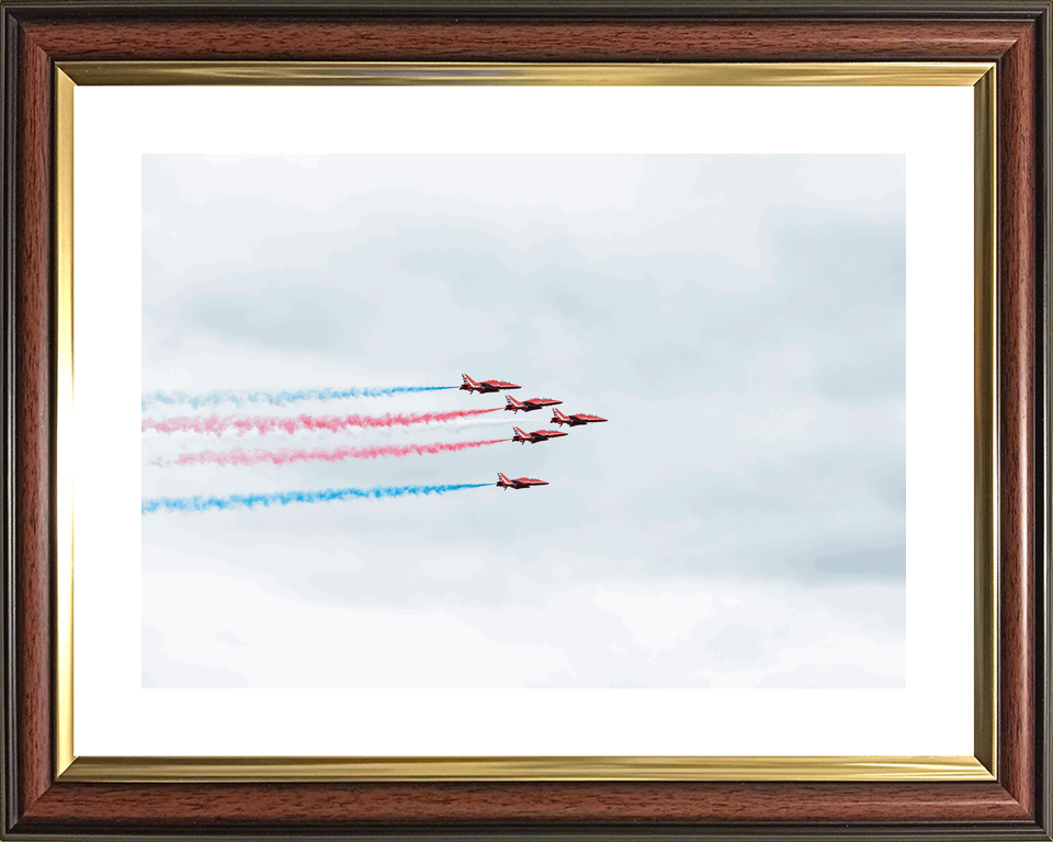 RAF Red Arrows Red White Blue Smoke Jordanstown June 2024