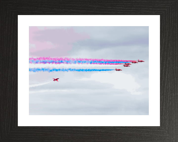 RAF Red Arrows Six Hawks Colour Smoke Jordanstown June 2024