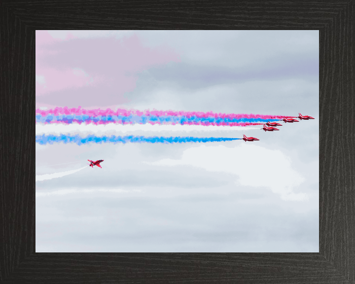 RAF Red Arrows Six Hawks Colour Smoke Jordanstown June 2024