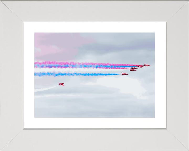 RAF Red Arrows Six Hawks Colour Smoke Jordanstown June 2024
