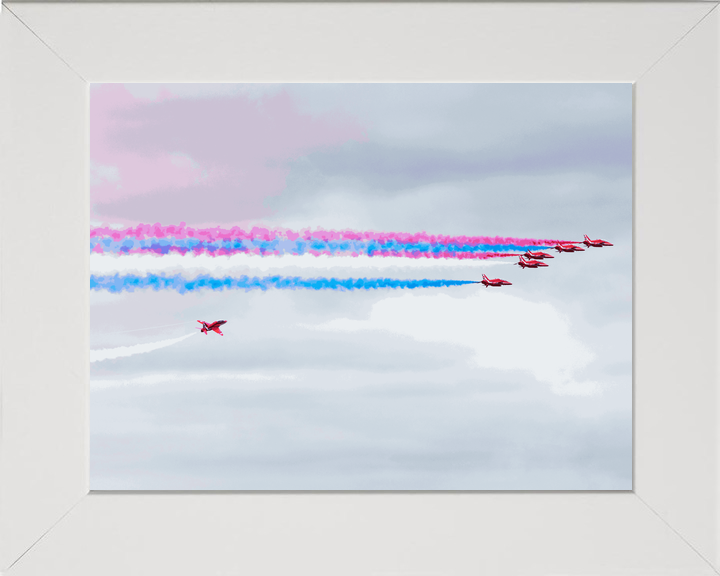 RAF Red Arrows Six Hawks Colour Smoke Jordanstown June 2024