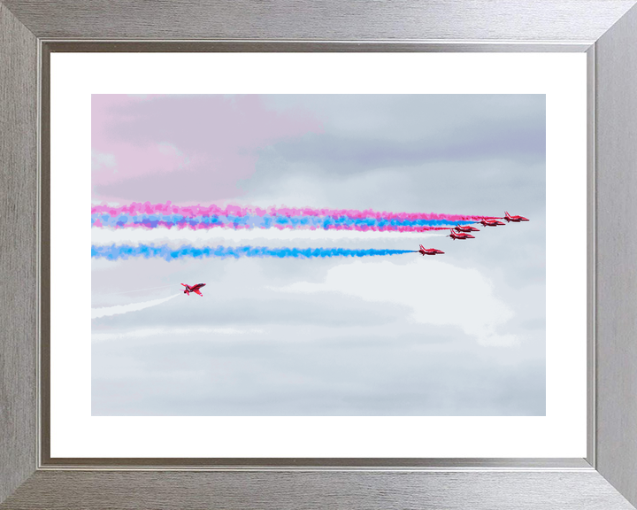 RAF Red Arrows Six Hawks Colour Smoke Jordanstown June 2024
