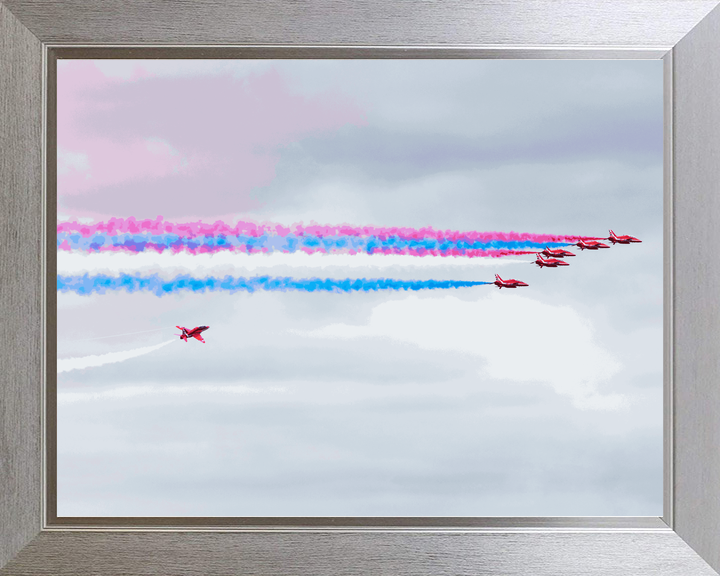 RAF Red Arrows Six Hawks Colour Smoke Jordanstown June 2024