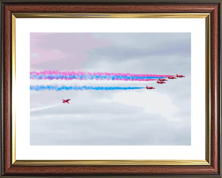 RAF Red Arrows Six Hawks Colour Smoke Jordanstown June 2024