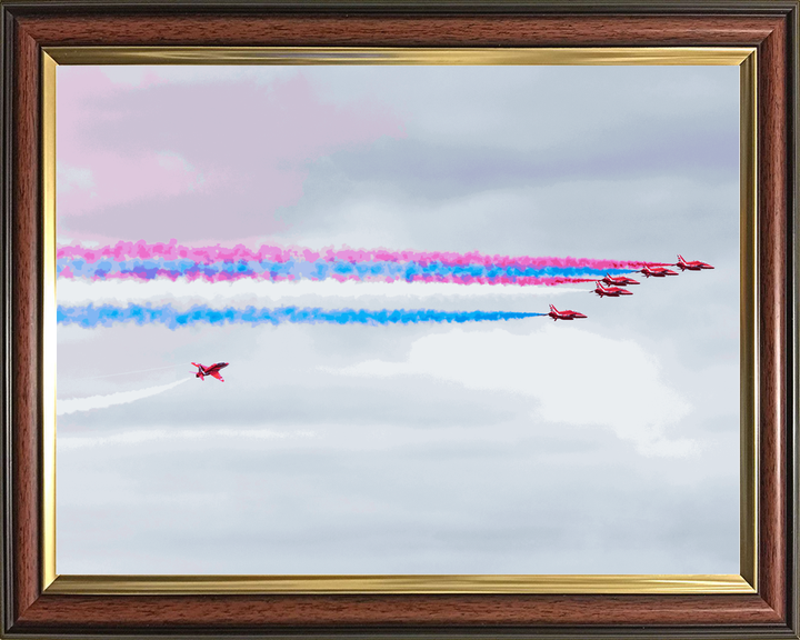 RAF Red Arrows Six Hawks Colour Smoke Jordanstown June 2024