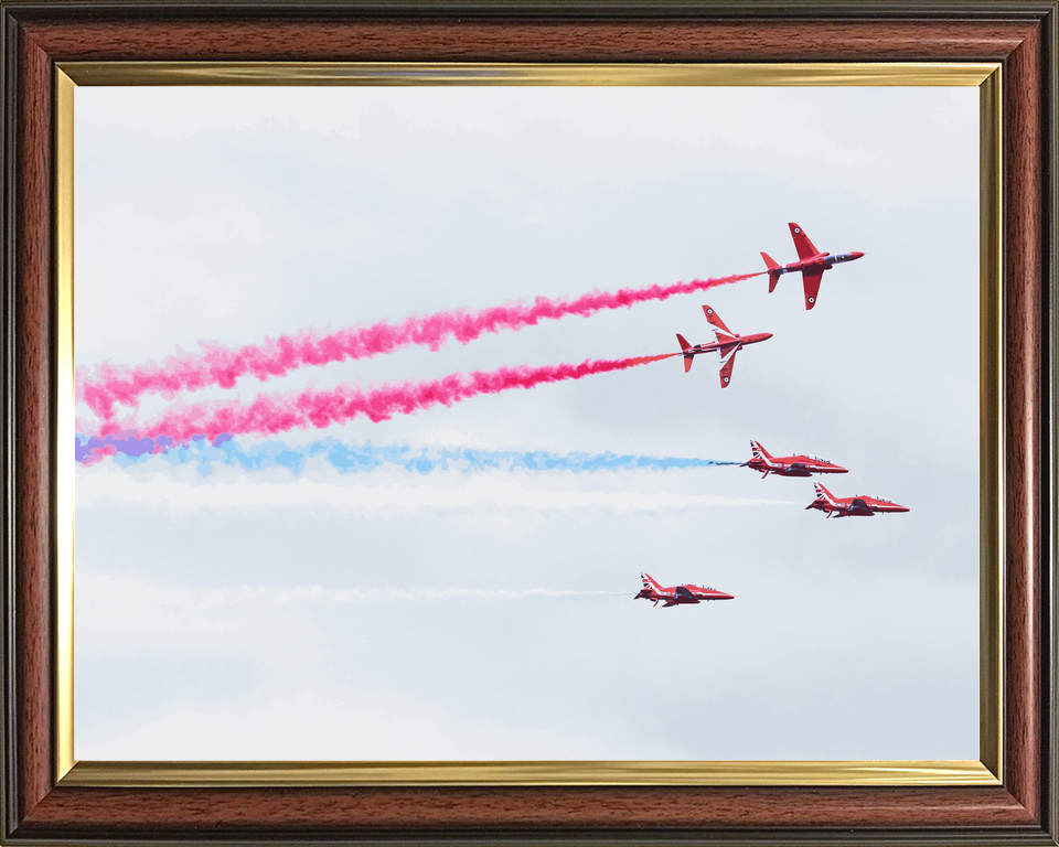 RAF Red Arrows Two Hawks Climb Away Jordanstown June 2024