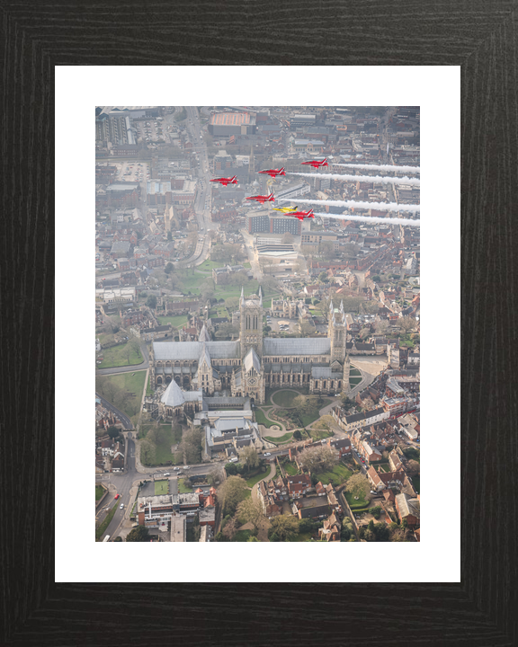 RAF Red Arrows and Gnat Over Lincoln Cathedral March 2024