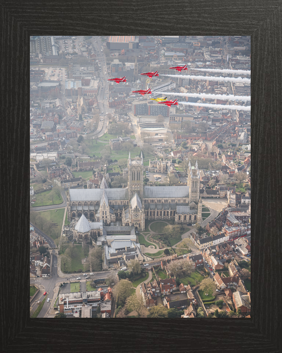 RAF Red Arrows and Gnat Over Lincoln Cathedral March 2024