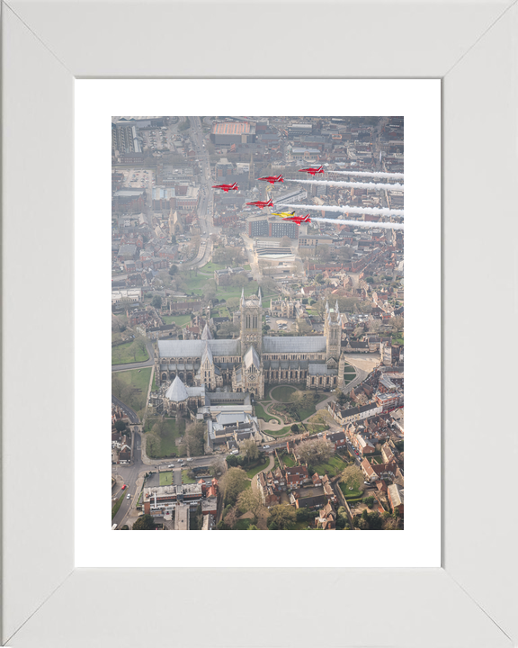 RAF Red Arrows and Gnat Over Lincoln Cathedral March 2024