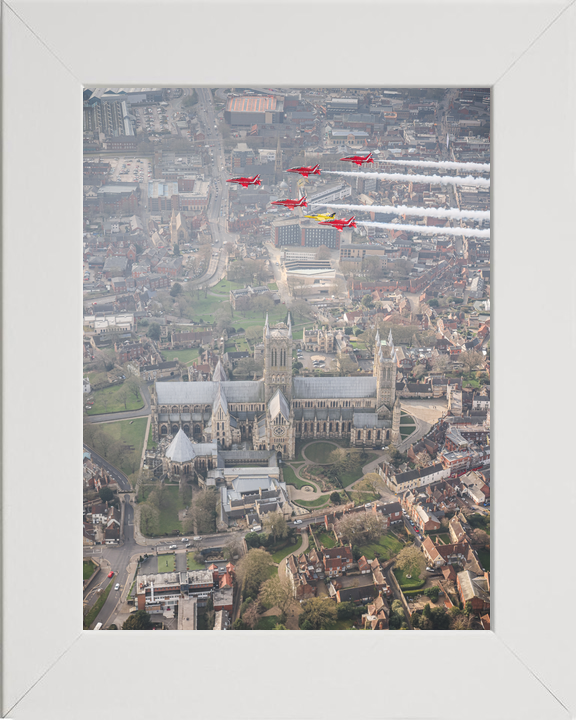 RAF Red Arrows and Gnat Over Lincoln Cathedral March 2024