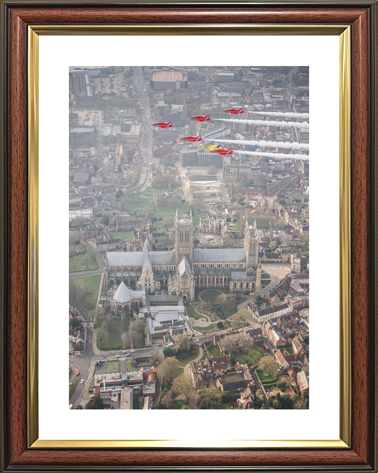 RAF Red Arrows and Gnat Over Lincoln Cathedral March 2024