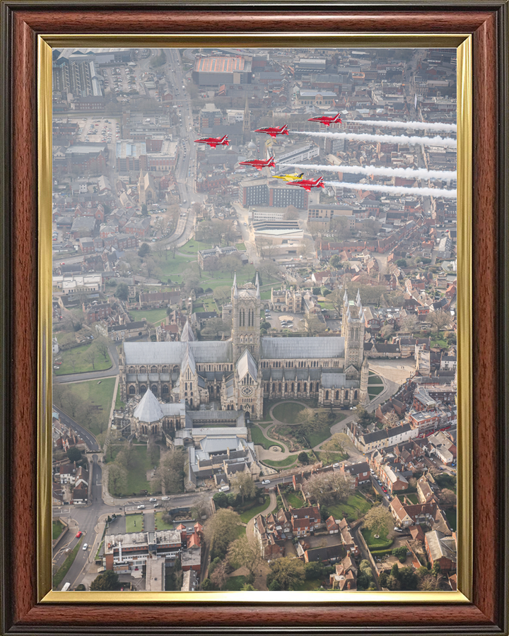 RAF Red Arrows and Gnat Over Lincoln Cathedral March 2024
