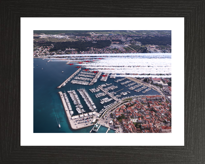 RAF Red Arrows and Wings of Storm Over Marina April 2024