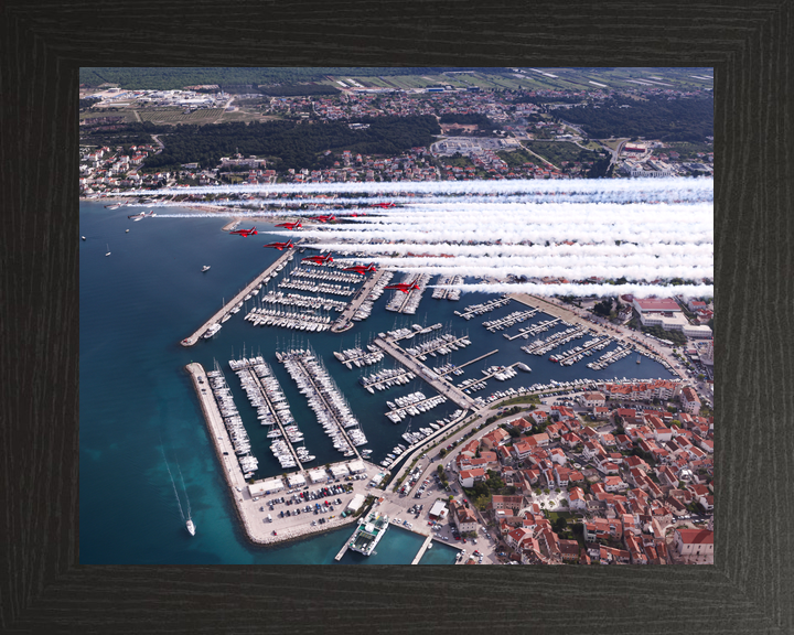 RAF Red Arrows and Wings of Storm Over Marina April 2024
