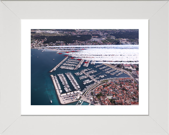 RAF Red Arrows and Wings of Storm Over Marina April 2024
